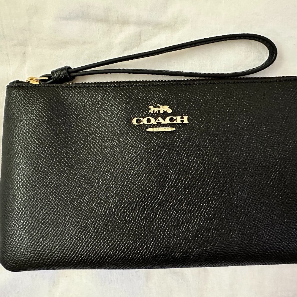 Coach genuine leather wristlet